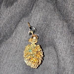 Vintage Gold Tone Pine Cone Earring